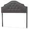 Baxton Studio Cora Modern Dark Grey Upholstered King Size Headboard 124-6864 - alternate 2
